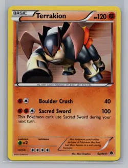 Pokemon Emerging Powers Terrakion Holo Rare - NM #63/98 10887 - Image 1