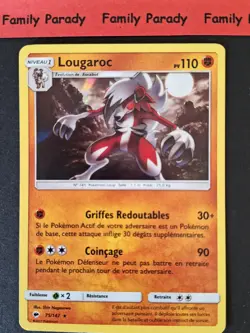 Lougaroc HOLO 75/147 SL3 Ombres Ardentes Carte Pokemon Rare Francais - Image 1