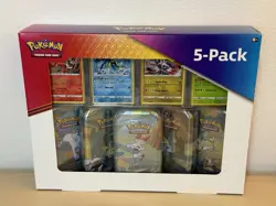 Costco Pokemon 5 Pack Galar Pals Mini Tins- Evolving Skies and Brilliant Stars - Image 1