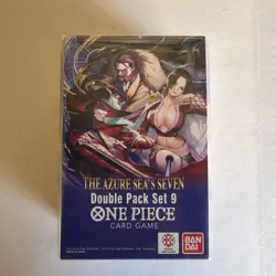 One Piece TCG: Double Pack Set 9 The Azure Sea's Seven - FACTORY SEALED! IN HAND - Image 1