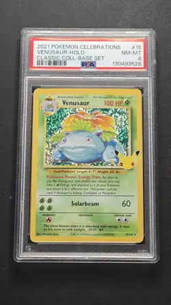 PSA 8 Venusaur Celebrations Classic Collection 15/102 Holo Rare Pokemon 2021 - Image 1
