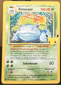 Pokemon Pokemon TCG Venusaur 15/102 Celebrations: Classic Collection Rare Holo - Image 1