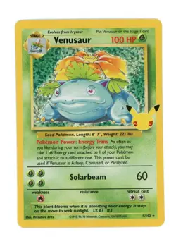 Pokemon Celebrations Classic Collection Venusaur 15/102 Holo Rare NM B3R5 - Image 1
