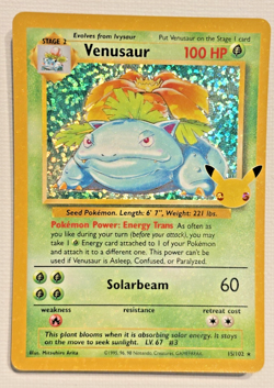 Venusaur 15/102 Celebrations: Classic Collection Holo Pokemon Vintage TCG Rare - Image 1