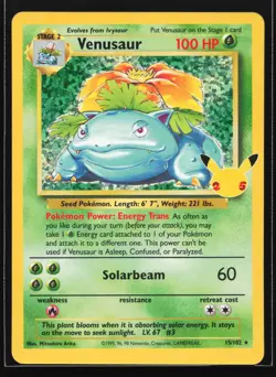 Pokemon Venusaur 15/102 Celebrations Classic Collection Ultra Rare Holo NM - Image 1