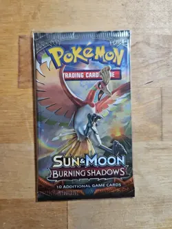 Pokemon TCG: Sun & Moon-Burning Shadows Booster Pack FACTORY SEALED 02 - Image 1