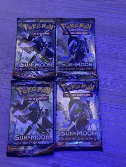 Pokemon Sun & Moon Burning Shadows TCG Booster Packs (x4) - Brand New/Unopened - Image 1