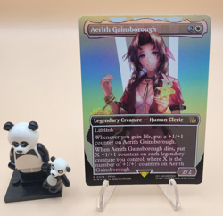 MTG Aerith Gainsborough (Borderless Foil) Final Fantasy 0374 FFVII FF7 NM - Image 1
