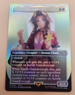 MTG Aerith Gainsborough (Borderless Foil) Final Fantasy 0374 FFVII FF7 NM - Image 3