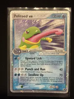Pokemon Politoed EX 107/115 Unseen Forces Holo Card English Ultra Rare - Image 1