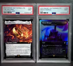 2023 MTG LOTR The One Ring Extended Art Psa 9 | Minas Morgul PSA 9 + 25 Foils NM - Image 1