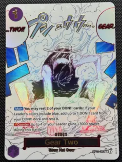 One Piece Gear Two OP11-080 Manga Event A Fist of Divine Speed LP (SEE PICTURES) - Image 1