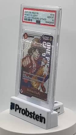 2025 One Piece EN 3rd Anniversary Treasure CP Pack #014 Monkey D. Luffy PSA 10 - Image 2