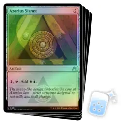 FOIL AZORIUS SIGNET X4 Ravnica Remastered Magic MTG MINT CARD - Image 1