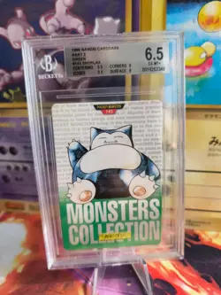 Pokemon Card Snorlax Monsters collection Carddass 1996 Japan BGS Beckett 6.5 (9) - Image 1