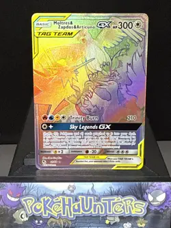 Pokemon Card Moltres & Zapdos & Articuno GX 69/68 Hidden Fates Secret Rare NM - Image 1