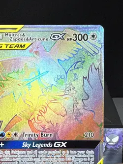 Pokemon Card Moltres & Zapdos & Articuno GX 69/68 Hidden Fates Secret Rare NM - Image 2
