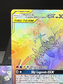 Pokemon Card Moltres & Zapdos & Articuno GX 69/68 Hidden Fates Secret Rare NM - Image 3