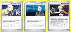 Pokemon - Cynthia's Feelings / Professor Rowan / Bebe's Search Foil Card Set (3) - Image 2