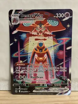 Pokemon Deoxys VMAX Ultra Rare TCG Card Crown Zenith: Galarian Gallery GG45/GG70 - Image 1