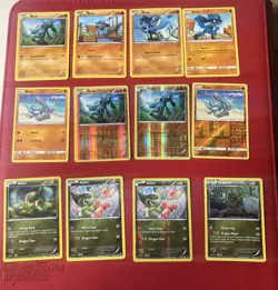 40 Pokemon Card Bundle Everything Pictured Including Riolu Larvitar Gible - Image 1