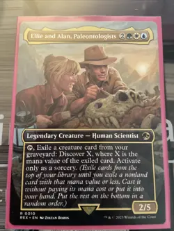 Ellie and Alan, Paleontologists Borderless jurasic parkMagic: The Gathering Card - Image 1