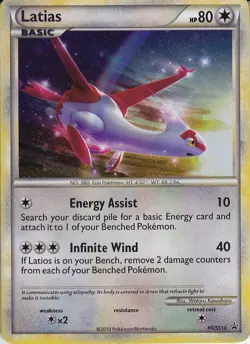 POKEMON TCG - Latias Holographic Black Star Promo Card HGSS10 - Image 1