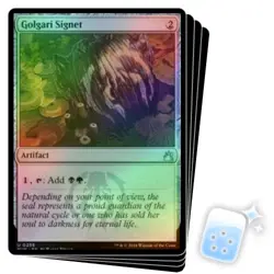 FOIL GOLGARI SIGNET X4 Ravnica Remastered Magic MTG MINT CARD - Image 1