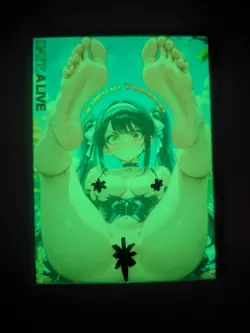 Kurumi Tokisaki Glow In The Dark Waifu Card Spicy Feet Fan Art 2 - Image 2