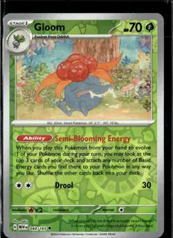 Pokemon Gloom 044/165 151 Reverse Holo UnCommon 4 Card Lot - Image 1