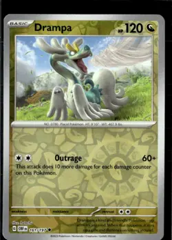 Pokemon Drampa 161/197 Obsidian Flames Reverse Holo Uncommon 5 Card Lot - Image 1