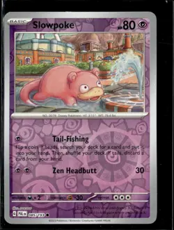 Pokemon Slowpoke 085/193 Paldea Evolved Reverse Holo Common 5 Card Lot LP - Image 1