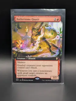 MTG - Bothersome Quasit - EXTENDED ART - Creature - CLB # 628 - Rare - NM - Image 1