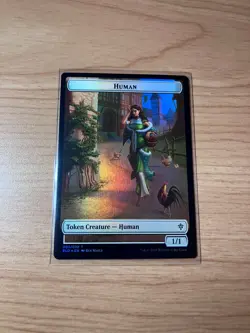 Human / Food -Sealed Token (Foil) - Throne of Eldraine 2 Sided - MTG 2019 - Image 1