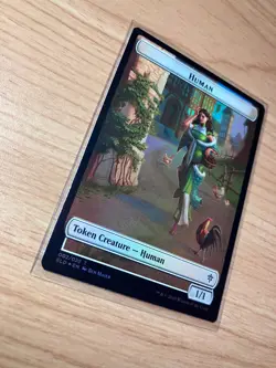 Human / Food -Sealed Token (Foil) - Throne of Eldraine 2 Sided - MTG 2019 - Image 2