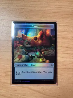 Human / Food -Sealed Token (Foil) - Throne of Eldraine 2 Sided - MTG 2019 - Image 3