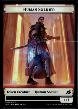 Human Soldier/Feather Token In Foil! MTG Magic The Gathering - Image 1
