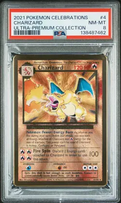 2021 POKEMON CELEBRATIONS ULTRA-PREMIUM COLLECTION #4 CHARIZARD PSA 8 - Image 1
