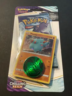 2021 Pokemon Sword & Shield Chilling Reign Phanpy Blister SEALED w/GALAXY SWIRL - Image 1