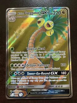 Alolan Exeggutor GX 107/111 NM Pokemon TCG Crimson Invasion Full Art - Image 1