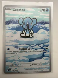 Pokemon TCG Cubchoo Illustration Rare Black Bolt 109/086 - Image 1