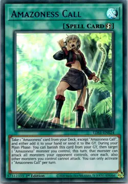 Yugioh Amazoness Call (Blue) LDS1-EN024 1st Edition Ultra Rare NM - Image 1