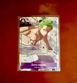 OP09 Zoro-Juurou Treasure Rare TR ST18-004 Full Art Holo RARE One Piece CCG - Image 1