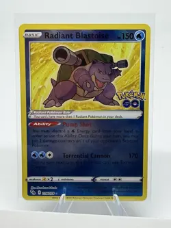Radiant Blastoise 018/078 - Pokemon Go Pokemon TCG 2022 Radiant Rare - NM Card - Image 1