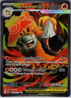 Mega Camerupt ex 156/132 ME01: Mega Evolution - Pokemon Card - NM - Image 1