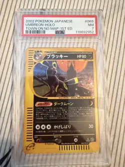 2002 Pokemon Japanese Umbreon Town On No Map 1st Edition PSA 7 - Image 1