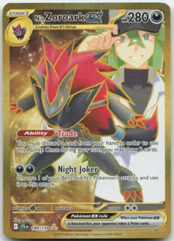 N's Zoroark ex - 189/159 SV09: Journey Together Pokemon Card NM - Image 1