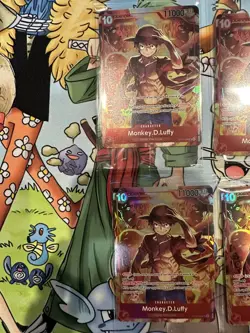 Set Of 4 Sealed Promo One Piece Card Treasure Booster Monkey.D.Luffy ST10-006 - Image 2