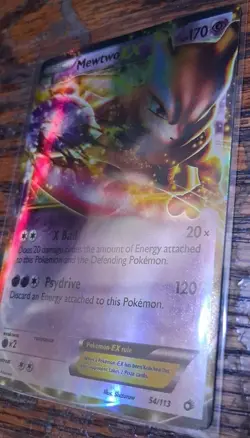 Pokemon Mewtwo EX TCG Holo Ultra Rare Card 54/113 Legendary Treasures - Image 3