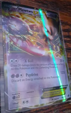 Pokemon Mewtwo EX TCG Holo Ultra Rare Card 54/113 Legendary Treasures - Image 2
